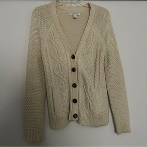 Forever 21 Beige Cable Knit Cardigan
